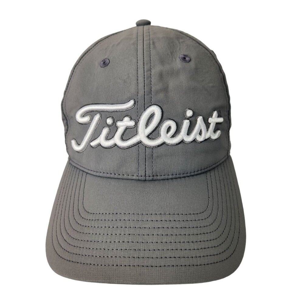 Titleist Footjoy Hat Cap Mens OS Gray Pro V1 FJ Performance Golf Strapback